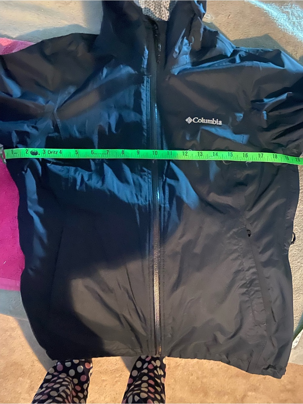 Columbia Black and Gray Patterned Active Jacket